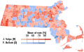 1964 Massachusetts gubernatorial election results map by municipality.svg