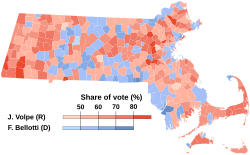 1964 Massachusetts gubernur hasil pemilihan peta oleh kotamadya.svg