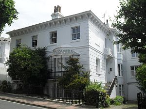 Montpelier is characterised by early 19th-century stucco-clad terraced houses and villas, such as 1 and 2 Montpelier Villas. 1 and 2 Montpelier Villas, Brighton (NHLE Code 1380089).jpg