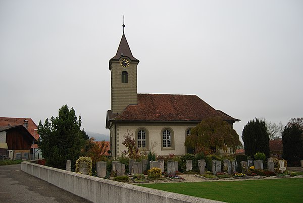 Limpach village Swiss Reformed church