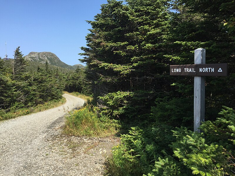 File:2017-09-11 12 40 16 View north along the Long Trail at its central junction with the service road to the Nose of Mount Mansfield within Mount Mansfield State Forest in Stowe, Lamoille County, Vermont.jpg