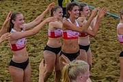 Deutsch: Beach Handball Champions Cup 2018 in Catania (ITA); Tag 3: 3. November – Frauen, Überkreuz-Platzierungsspiel 9-12: Team Italia (Italienische Nationalmannschaft) (ITA) - Beach Bazis Schleissheim (GER) 0:2 (14:22, 21:25) English: 2018 Beach Handball Champions Cup in Catania (ITA; Day 3: 3 November – Women's Placement Match Cross Matches 9-12: Team Italia (italien national Team) (ITA) - Beach Bazis Schleissheim (GER) 0:2 (14:22, 21:25)