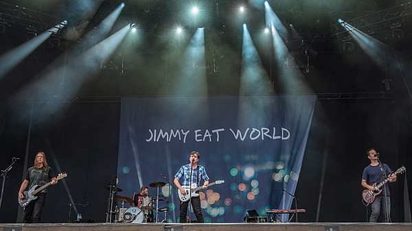 Jimmy Eat World at Rock im Park 2018 Left to right: Rick Burch, Zach Lind, Jim Adkins, Tom Linton