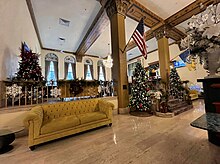 The Americus lobby during the Christmas season in 2022 2022 - Americus Hotel - Christmas - 5 - Allentown PA.jpg