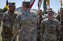 Gen. Williams assumes command as Commanding General, U.S. Army Europe and Africa on 28 June 2022. 2022 U.S. Army Europe and Africa Change of Command 220628-A-ZE118-002.jpg