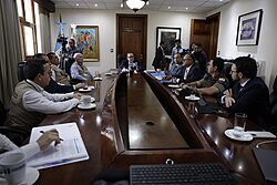 President Alejandro Giammattei and members of his cabinet meet with Eladio Loizaga and an OAS delegation 20230817 DZ PRESIDENTE GIAMMATTEI SOSTUVO REUNION DELEGACION OBSERVADORES OEA 3.jpg