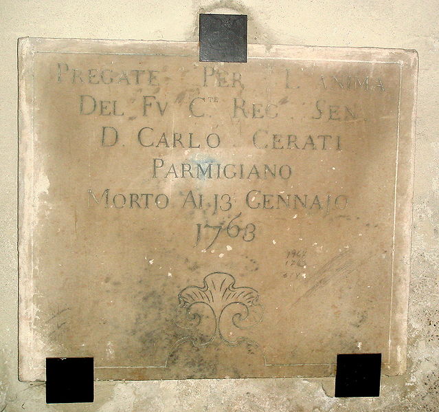 File:2662 - Milano - S. Pietro in Gessate - Lapide conte Carlo Cerati (+ 1763) - Foto Giovanni Dall'Orto, 22-Feb-2008.jpg