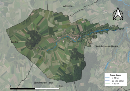 Vue aérienne du territoire communal.