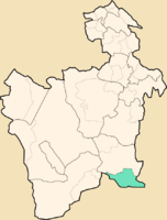 Location of the Municipio Villazón in the Department of Potosí
