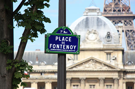 A street table of place de fontenoy