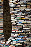 A tower of used books