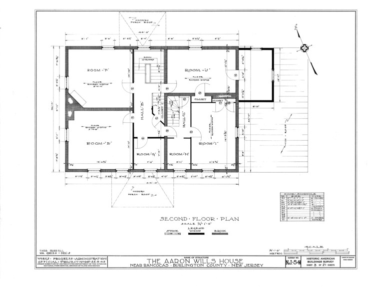 File:Aaron Wills House, Rancocas, Burlington County, NJ HABS NJ,3-RANC.V,3- (sheet 3 of 21).tif