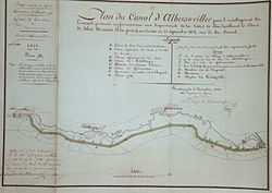 Overall plan of the Albersweiler Canal from 1812