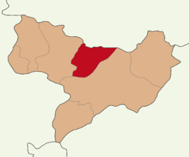 Map showing Suluova District in Amasya Province