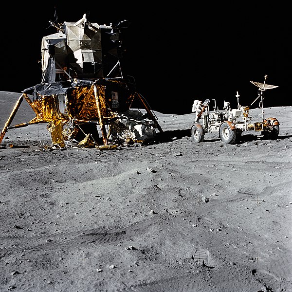 File:An excellent view of the Lunar Module (LM) “Orion” and Lunar Roving Vehicle (LRV).jpg