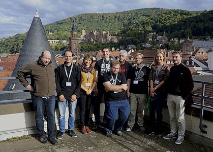 Participants visiting the antique and cast collection, University of Heidelberg]]