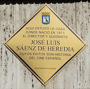 Aquí vivió José Luis Sáenz de Heredia (cropped).JPG