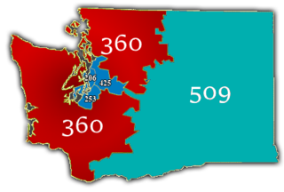 <span class="mw-page-title-main">Area code 360</span> Area code for western Washington, United States