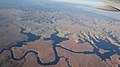 Arizona & Utah - Lake Powell- View from the plane shows the great canyons flooded by the dammed up water of the Colorado River.jpg