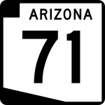 Arizona State Route 71 road sign