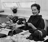 Finnish entrepreneur Armi Ratia (1912-1979), founder of the Marimekko textile and home decorating company. Armi-Ratia-1959.jpg