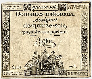 O 'assignat' era uma moeda sob a Revolução Francesa.
