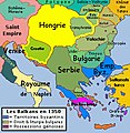 Byzantine Empire (286/395–1453 AD) in 1345 AD.