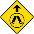 Old version of Pedestrian Crossing Ahead