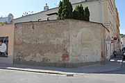 Deutsch: Stadtmauerreste an der Stelle des Südostturmes in Baden