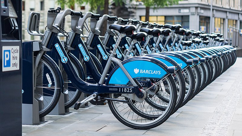 File:Barclays Cycle Hire, St. Mary Axe, Aldgate.jpg