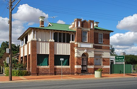 The former Commercial Bank at Barmedman, erected in 1924. BarmedmanFormerBank.JPG