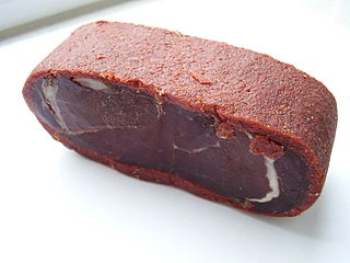 Pastirma Cured dried beef seasoned with a spice paste