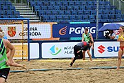 Deutsch: Beachhandball Europameisterschaften 2019 (Beach handball Euro); Tag 5: 6. Juli 2019 – Frauen, Platzierungsspiel für die Ränge 9–12, Deutschland-Polen 2:1 (22:23, 19:16, 7:6) English: Beach handball Euro; Day 5: 6 July 2019 – Placement Match/Cross Match for rank 9–12 Women – Germany-Poland 2:1 (22:23, 19:16, 7:6)