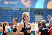 Deutsch: Beachhandball Europameisterschaften 2019 (Beach handball Euro); Tag 5: 6. Juli 2019 – Frauen, Halbfinale, Kroatien-Dänemark 1:2 (12:19, 17:10, 4:7) English: Beach handball Euro; Day 5: 6 July 2019 – Semifinal Men – Croatia-Denmark 1:2 (12:19, 17:10, 4:7)