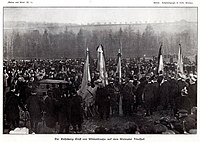 Beisetzung Ernst von Wildenbruchs auf dem Weimarer Friedhof, 1909