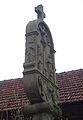 This is a picture of the Bavarian Baudenkmal (cultural heritage monument) with the ID D-6-78-150-7 (Wikidata) Bildstock, Lindacher Straße 7, Kolitzheim, Unterfranken, Deutschland