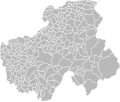 English: Blank map of Haute-Savoie department, France. Communes are outlined. Français : Carte vierge du département de la Haute-Savoie, France. Le découpage en communes est affiché.