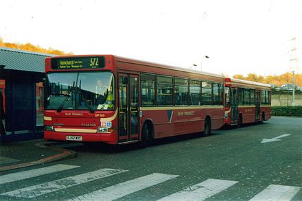 Two Blue Triangle Dennis Dart SLFs on route 372 at Lakeside Shopping Centre