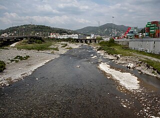 Polcevera river in Italy