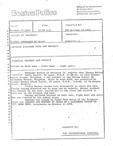 File:Boston Police Incident Report - Teacher Assaulted by Black - NARA - 86752517.jpg