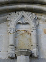 La niche qui abritait autrefois la statue de Notre-Dame de Bovel.