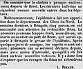 Article de presse évoquant l'épidémie de choléra à Bringolo en janvier-février 1866 (Journal Mémorial de la Loire et de la Haute-Loire du 3 février 1866).