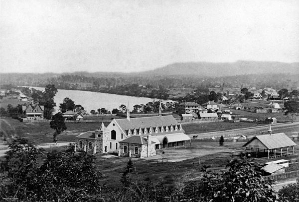 First Brisbane Grammar School, Roma St, c. 1874