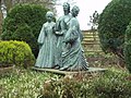 Bronte Sisters statue, Haworth Parsonage - geograph.org.uk - 130978.jpg