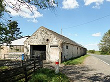 A view of the old livery stables and cart sheds looking north. Brownhill Inn, Closeburn - view of the gable end of the steading.jpg