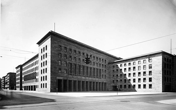Detlev-Rohwedder-Haus in Berlin, known as the House of Ministries in 1953.