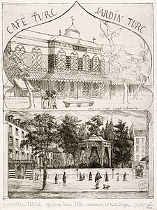 le Café et le Jardin Turc, boulevard du Temple, 1840