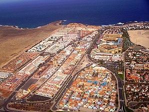 Aerial view of Caleta de Fuste