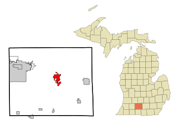 Fichier:Calhoun_County_Michigan_Incorporated_and_Unincorporated_areas_Marshall_Highlighted.svg