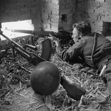 Canadian sniper at the Battle of Ortona Canadian sniper in Ortona.jpg